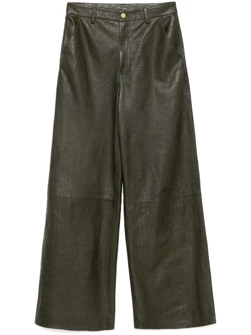 Pantalon ample à design embossé - Cynthia Rowley - Modalova