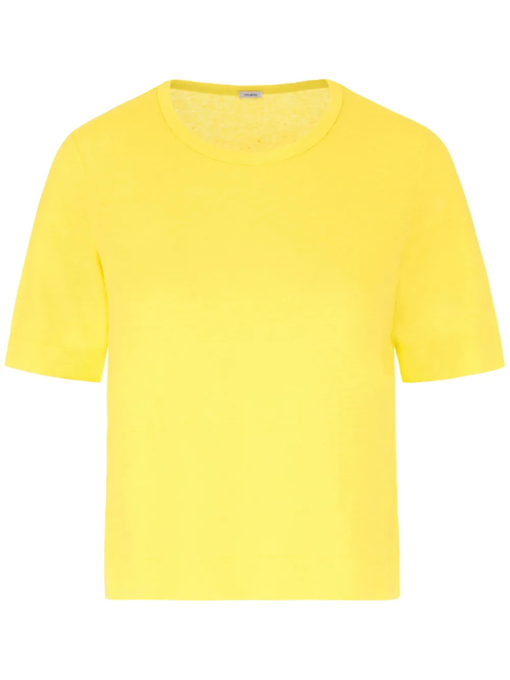 Malo T-shirt met ronde hals Geel