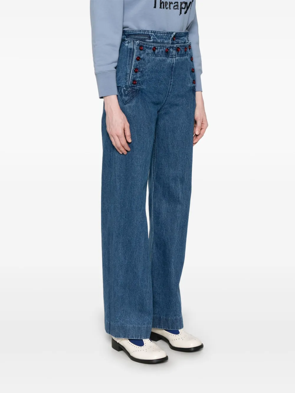 Shop Bode Sailor Jeans In Blau