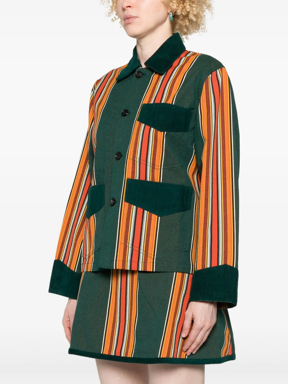 Shop Bode Parakeet Jacket In Green