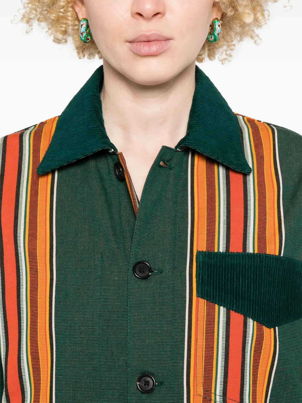 Shop Bode Parakeet Jacket In Green