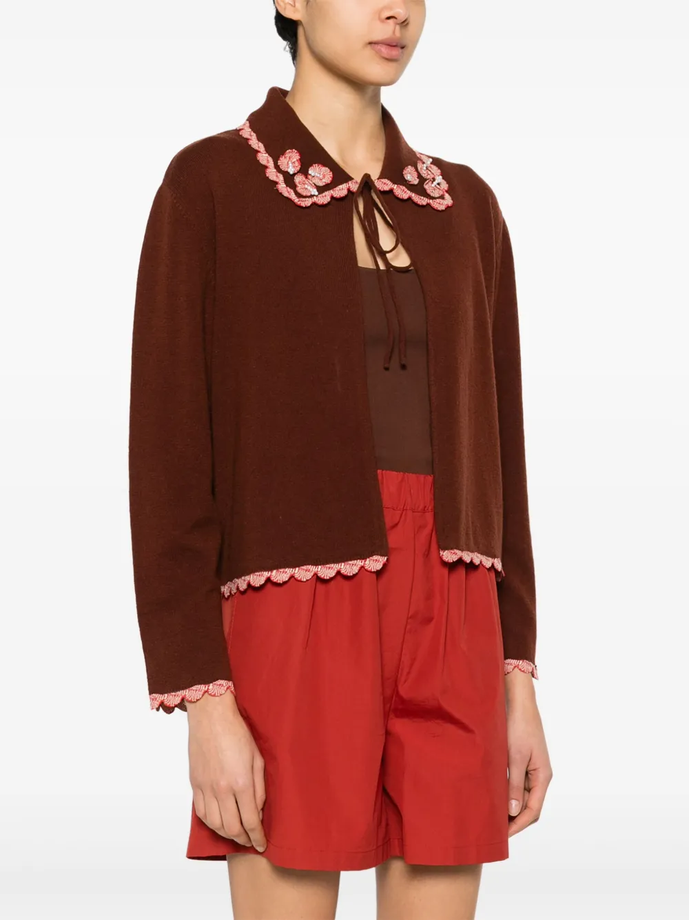 Shop Bode Rookie Cardigan In Brown