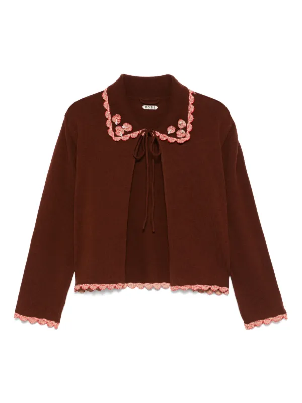 Bode Rookie Cardigan in Brown