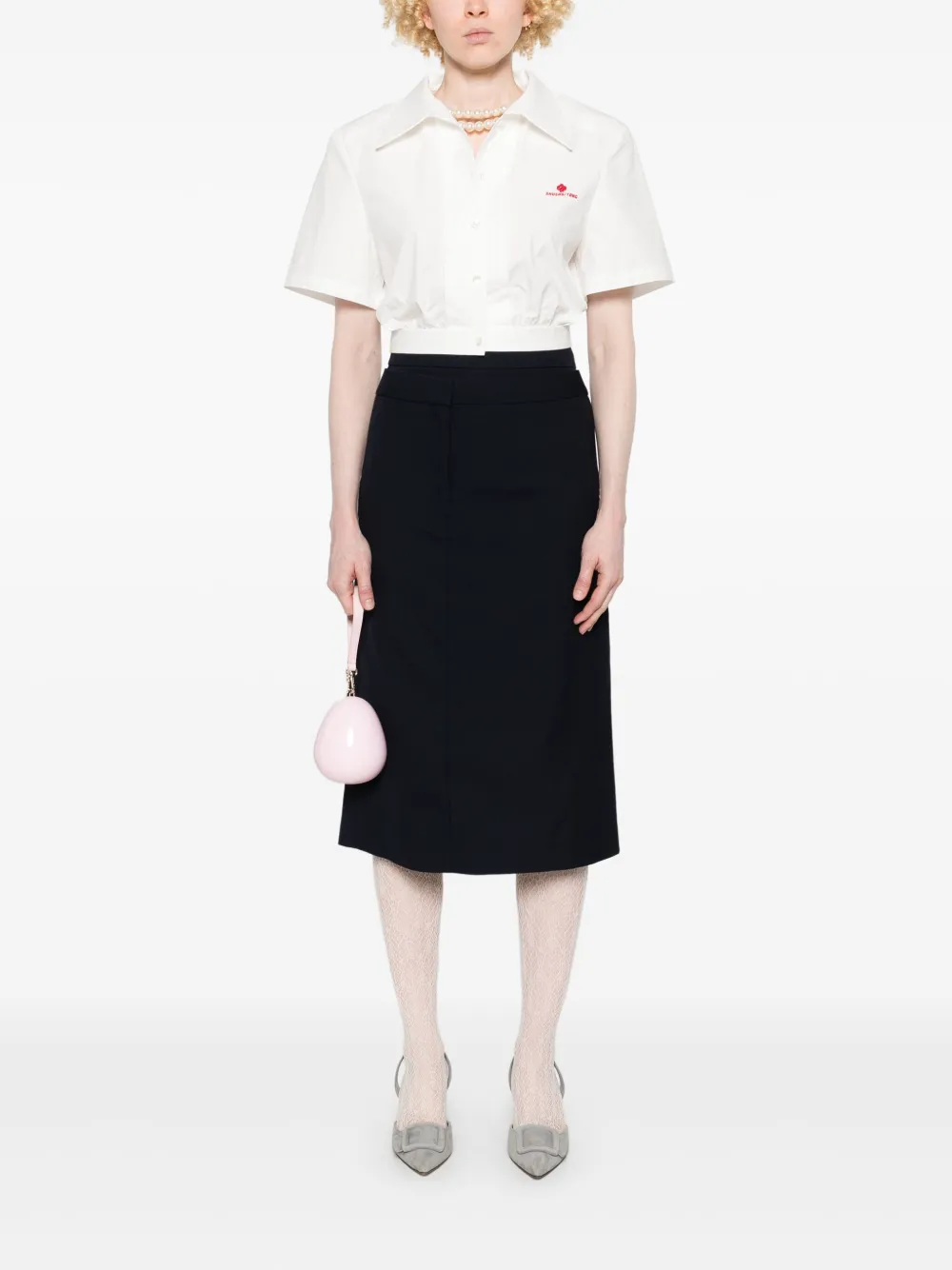 SHUSHU/TONG blouse met korte mouwen - Wit