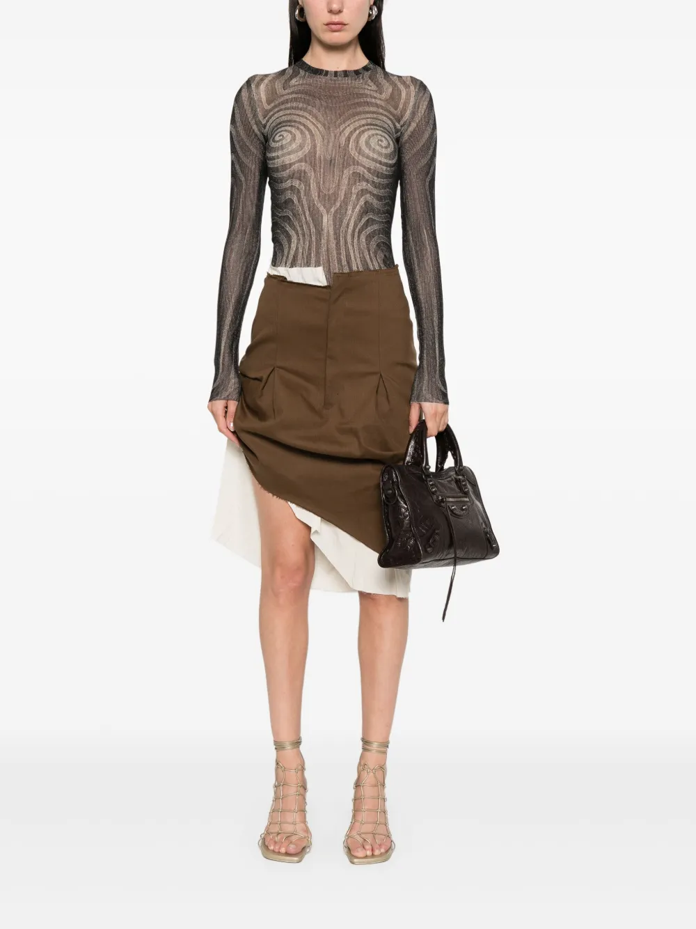 elenavelez Elena Velez Asymmetrische mini-rok - Groen
