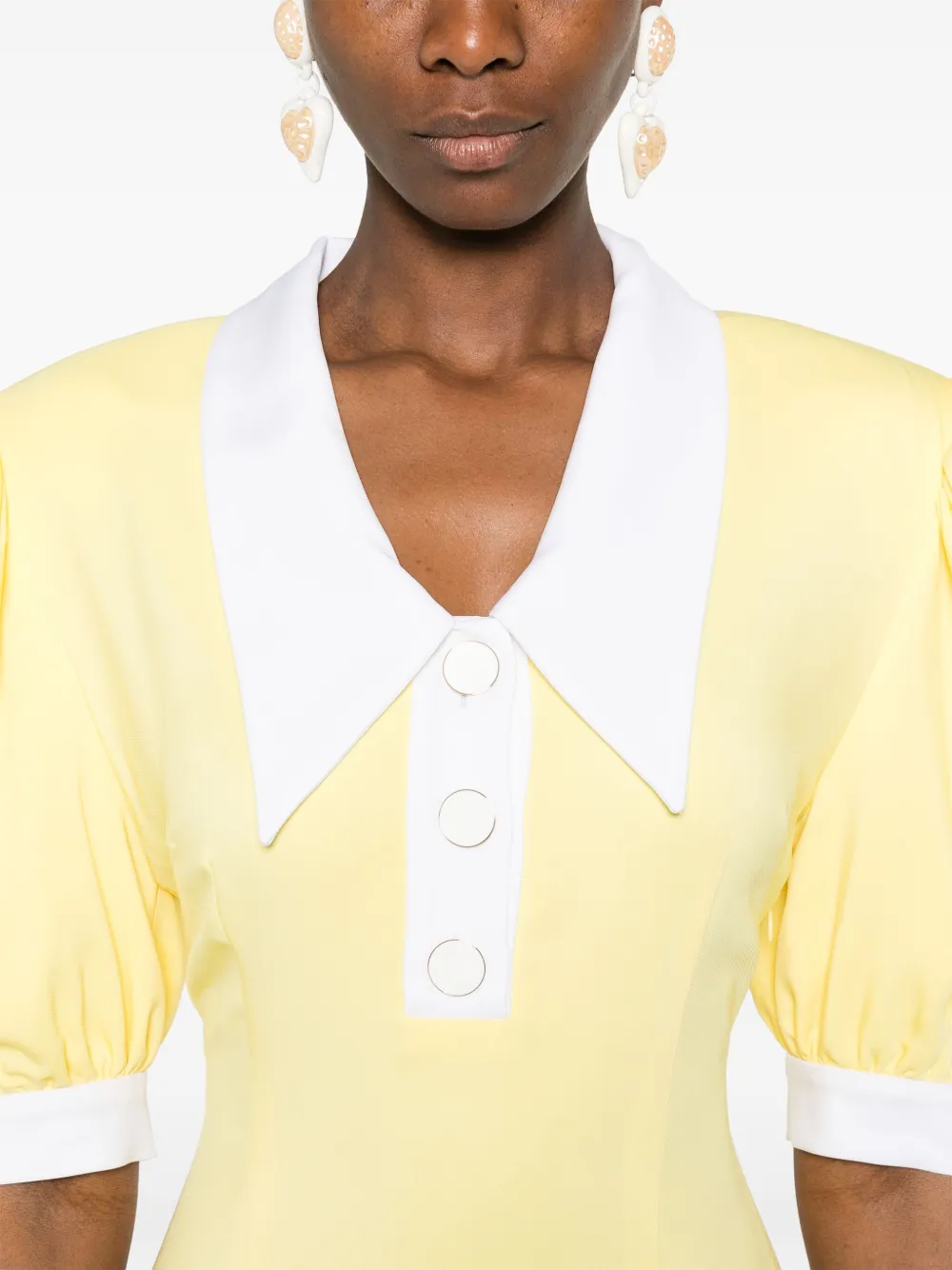 Shop Rowen Rose Polo Midi Dress In Yellow