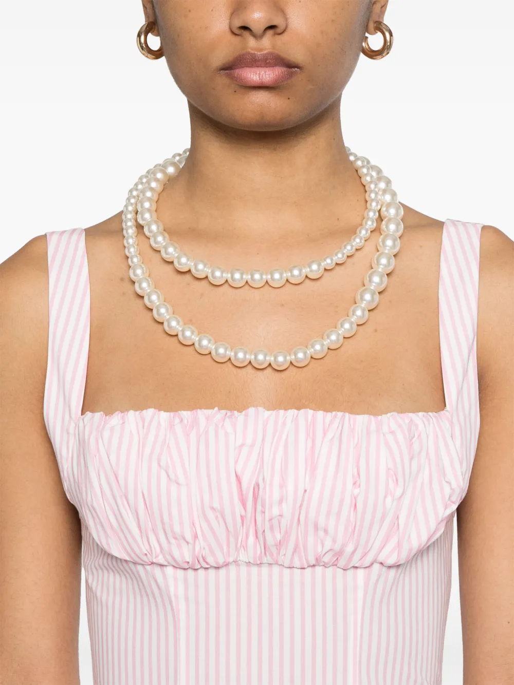 Shop Rowen Rose Gathered-detail Maxi Dress In Rosa
