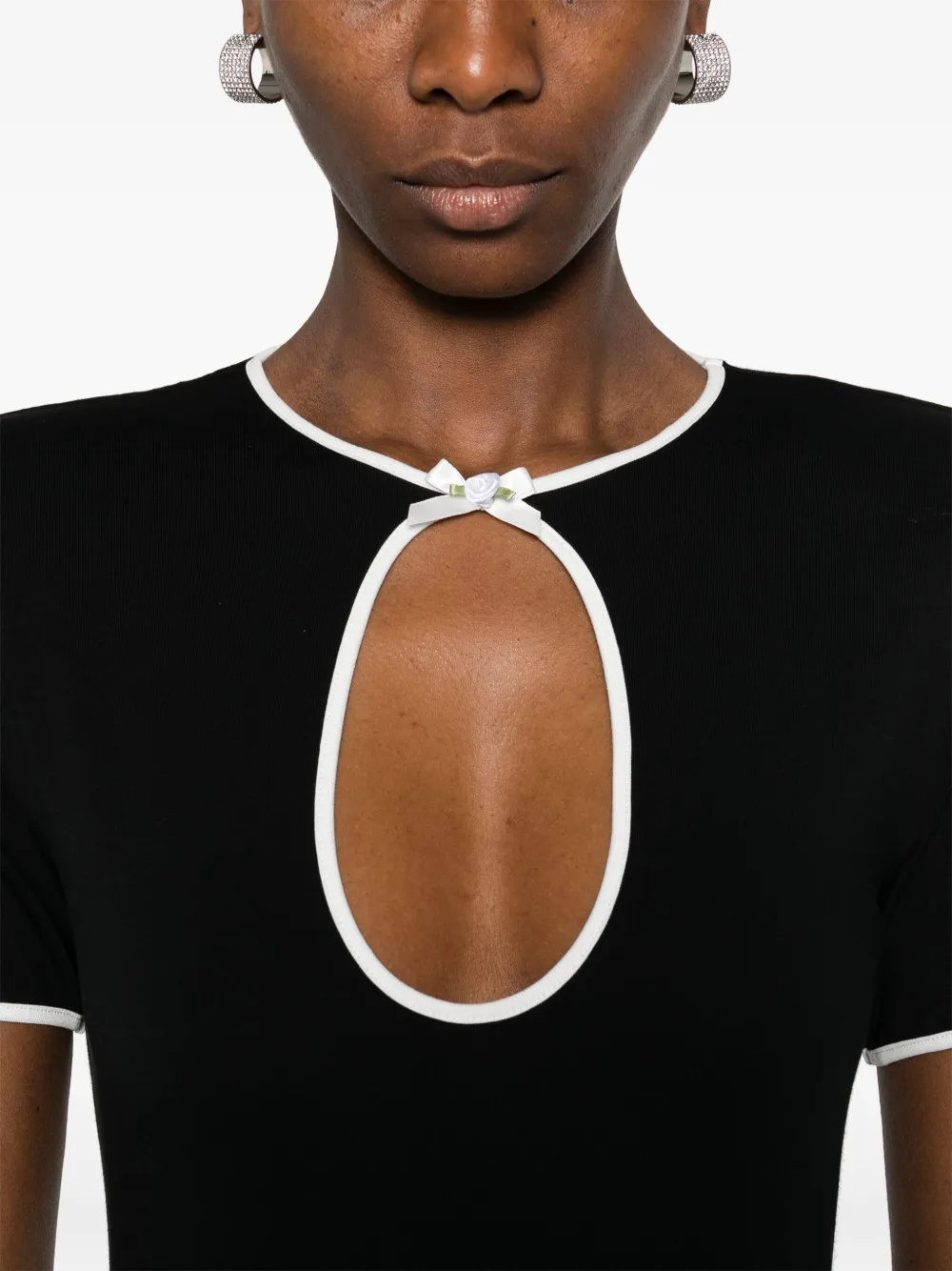 Shop Rowen Rose Cut-out Maxi Dress In Schwarz