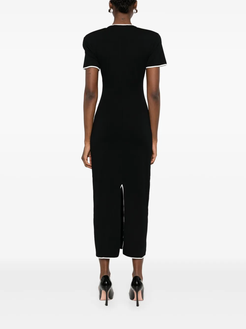 Shop Rowen Rose Cut-out Maxi Dress In Schwarz