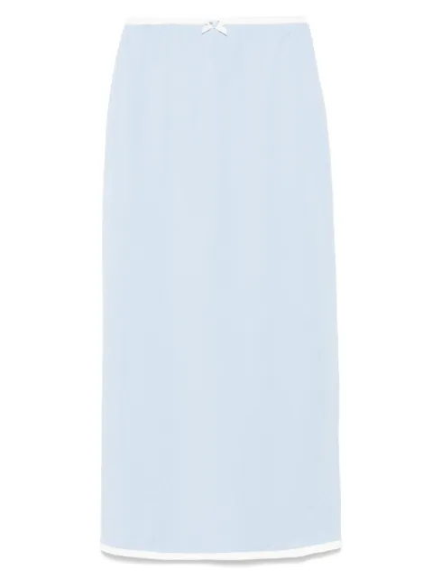 Rowen Rose floral-appliqué maxi skirt
