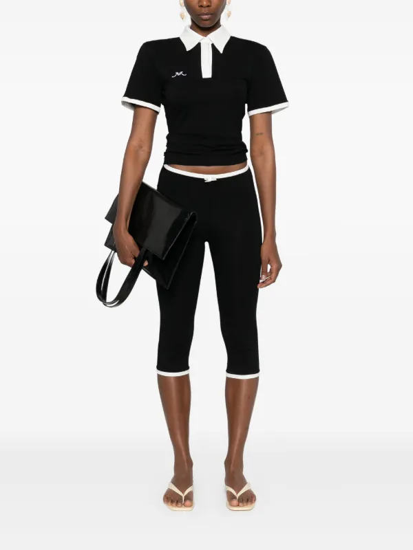 Roen黒のレースアップクロップドパンツ Roen黒のレースアップクロップドパンツ Rowen Rose クロップド