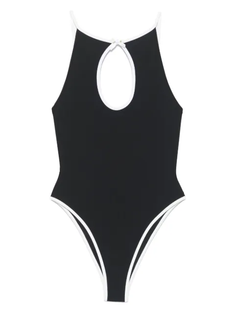 Rowen Rose halterneck cut-out-detailing swimsuit