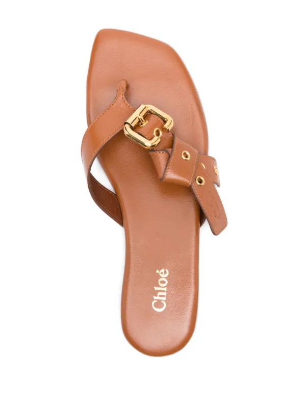 クロエ 白スカートに合う MAE FLAT MULES CHC25S08NQJ26M 関送無 Chloé Mae Sandals | Brown | FARFETCH AO