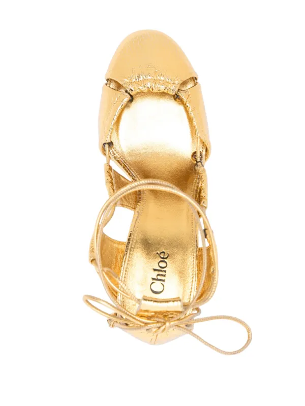パンプス Chloe woman pumps gold Chloé 90mm Luna Pumps | Gold | FARFETCH