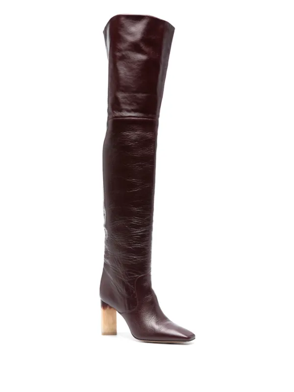 Chloé 85mm Georgia Boots | Red | FARFETCH