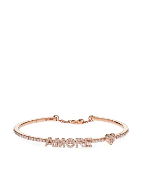 Jewels Aficionado 18kt rose gold Amore diamond bracelet