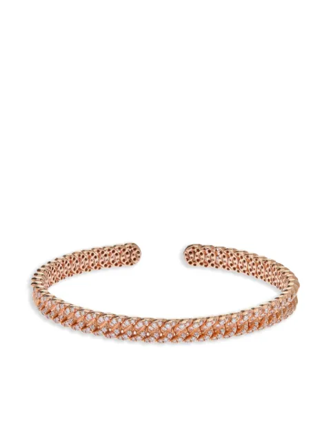 Jewels Aficionado 18kt rose gold diamond cuff bracelet