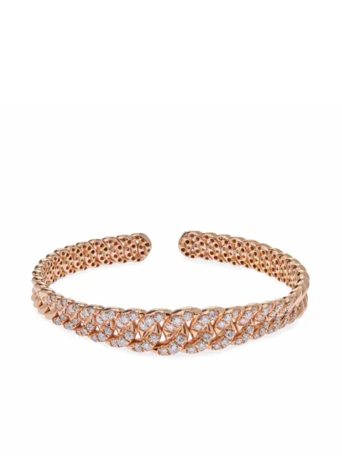 Jewels Aficionado 18kt rose gold diamond cuff bracelet