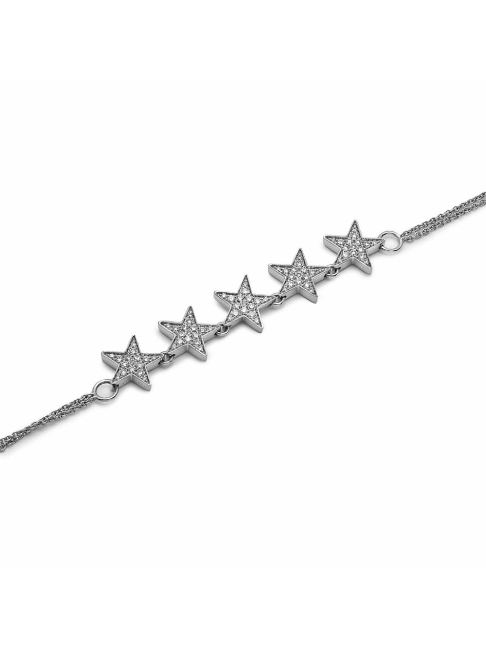 Jewels Aficionado 18kt white gold Star diamond bracelet - Silver