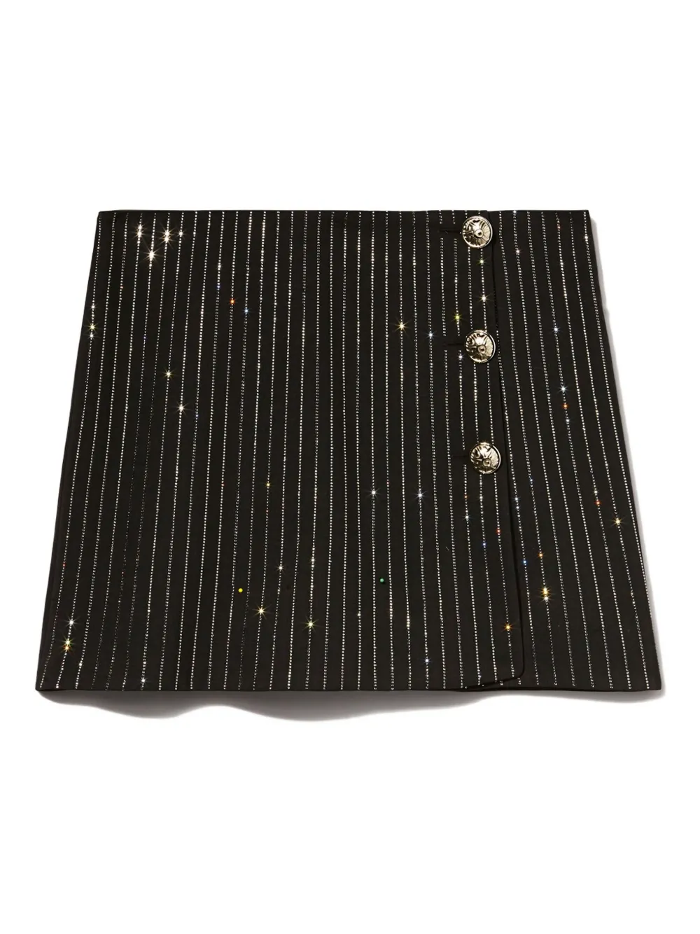 PUCCI rhinestone-embellished pinstripe miniskirt Zwart