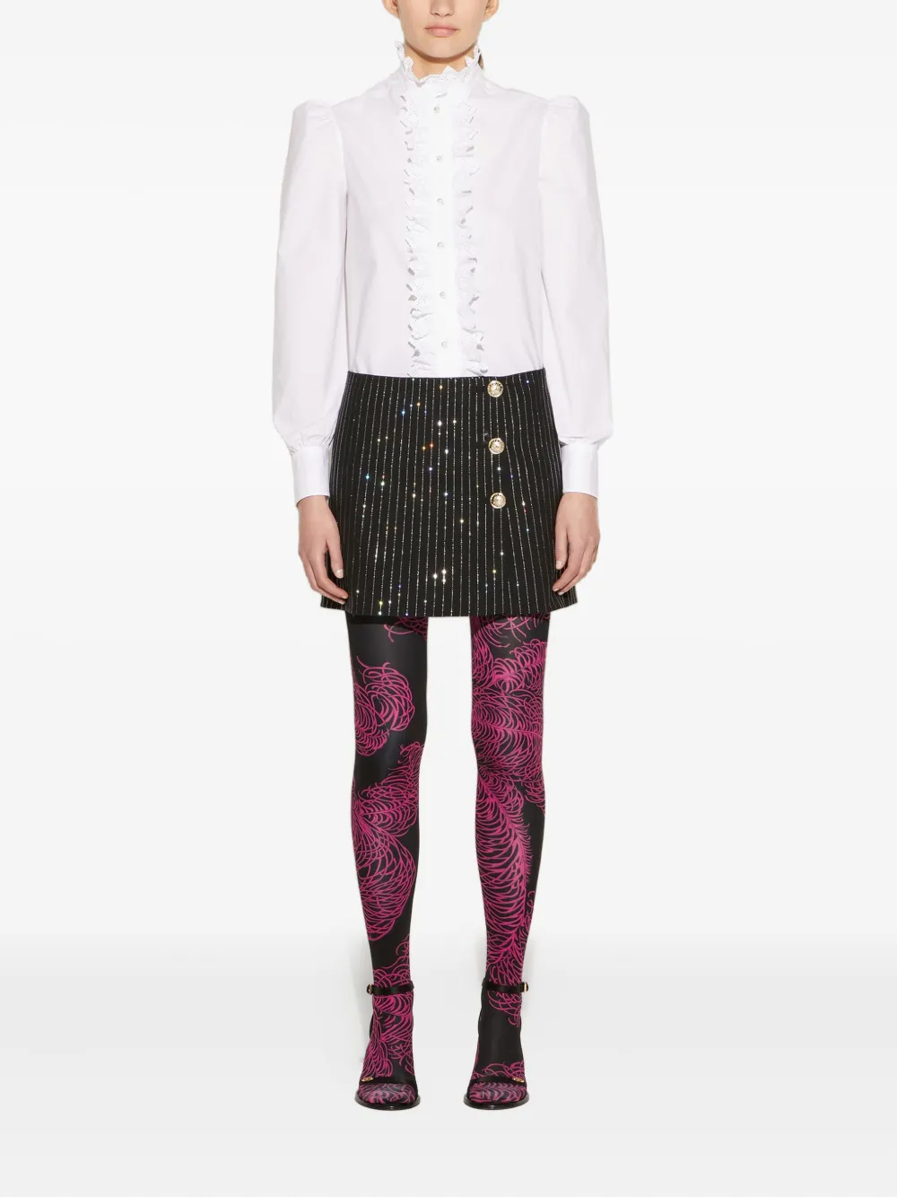 PUCCI rhinestone-embellished pinstripe miniskirt | A-Line Skirts | Image 2