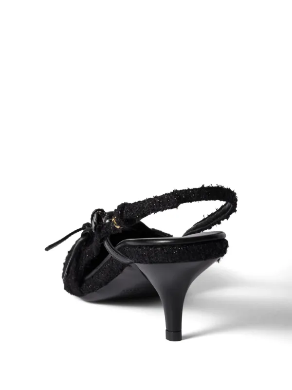 【関税込み】miu miu SLINGBACK STRAPS Miu Miu Slingback Pumps | Black | FARFETCH