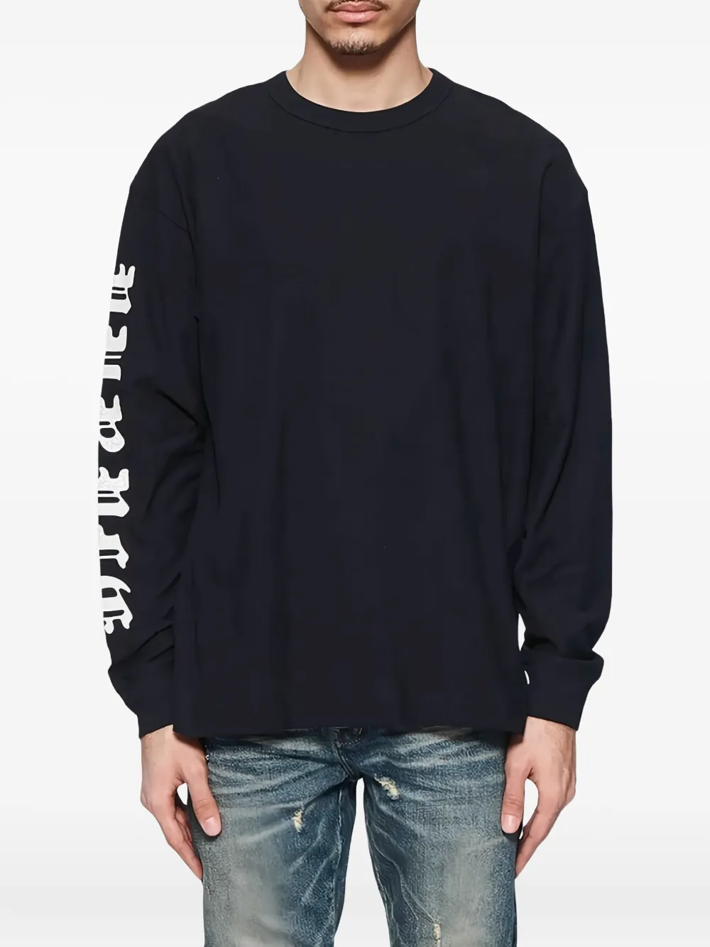 Purple Brand cotton long sleeve T-shirt | Black | Image 1