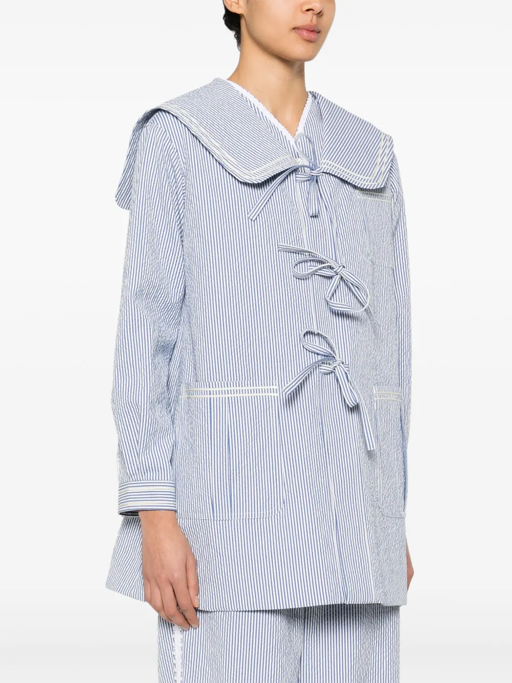 BODE CLUB STRIPE SAILOR COAT