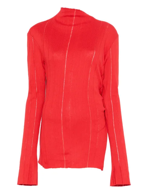 Jade Cropper slit-detail knitted top