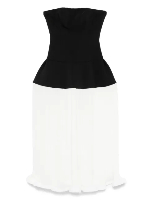 Rowen Rose vestido largo con diseño plisado