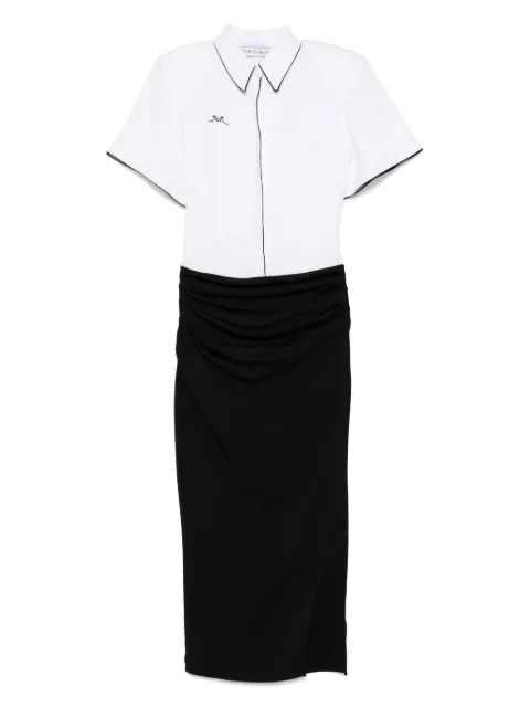Rowen Rose vestido midi con diseño de dos tonos
