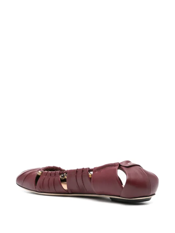 フラットシューズ CHLOE luna ballet fl CHC25S08JQL Chloé Luna Naked Ballet Flats | Red | FARFETCH