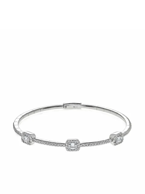 Jewels Aficionado 18kt white gold diamond bangle bracelet