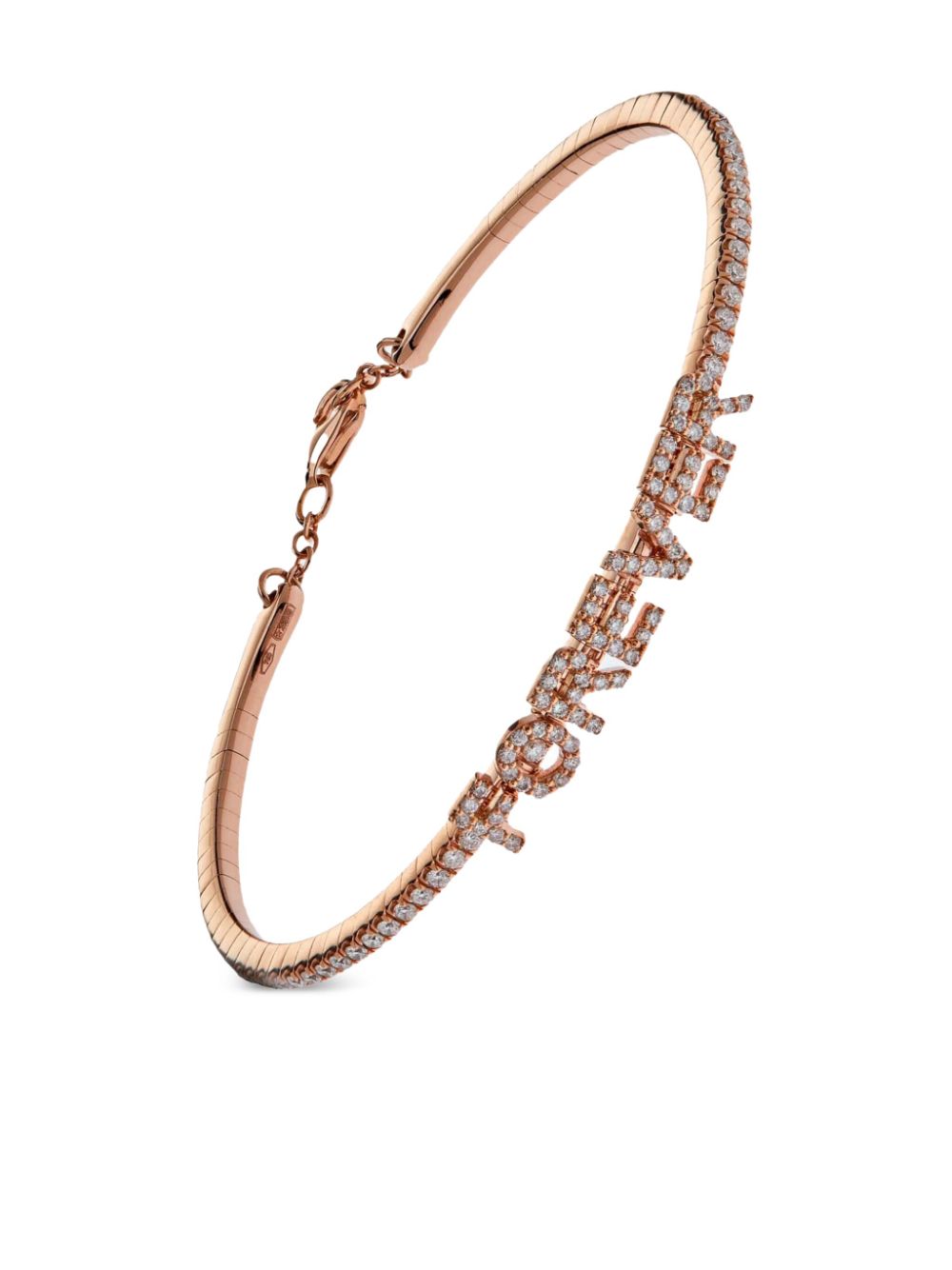 Jewels Aficionado 18kt rose gold Forever diamond bracelet - Pink