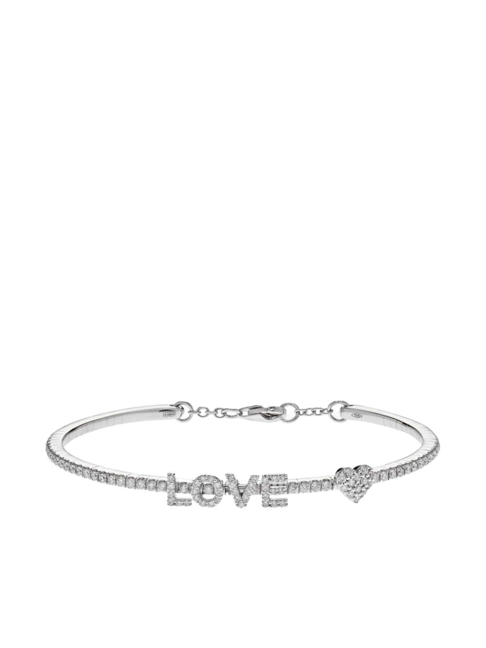 18kt white gold Love diamond bracelet