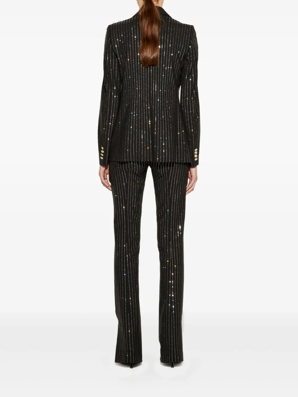 PUCCI Blazer met krijtstreep en stras Zwart