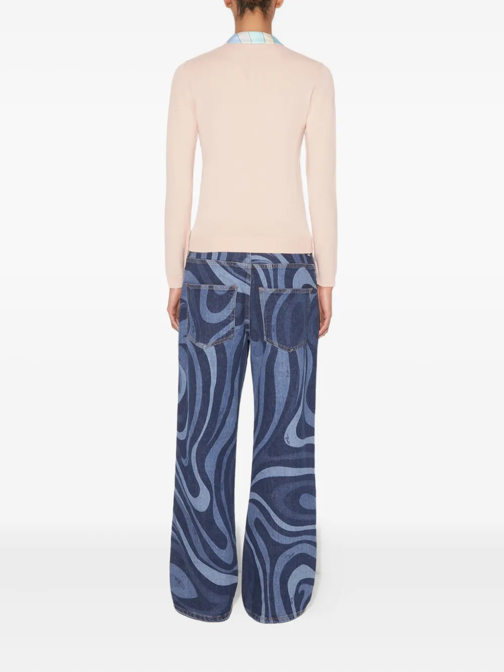 Pucci Contrasting-trim Long-sleeve Cardigan In Neutral