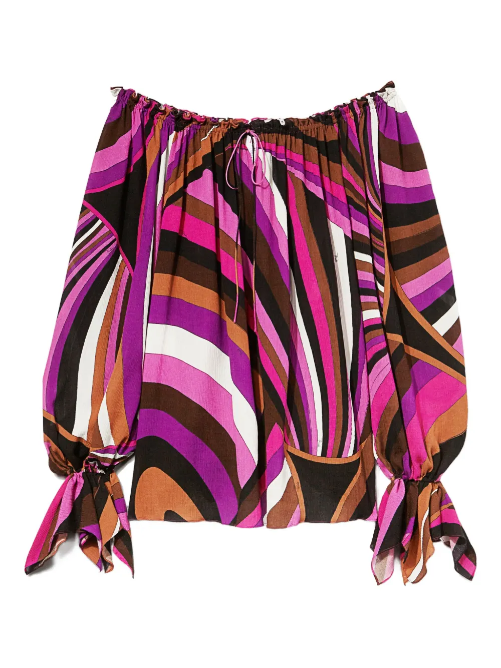 PUCCI Iride-print off-shoulder top | Pink | Image 1
