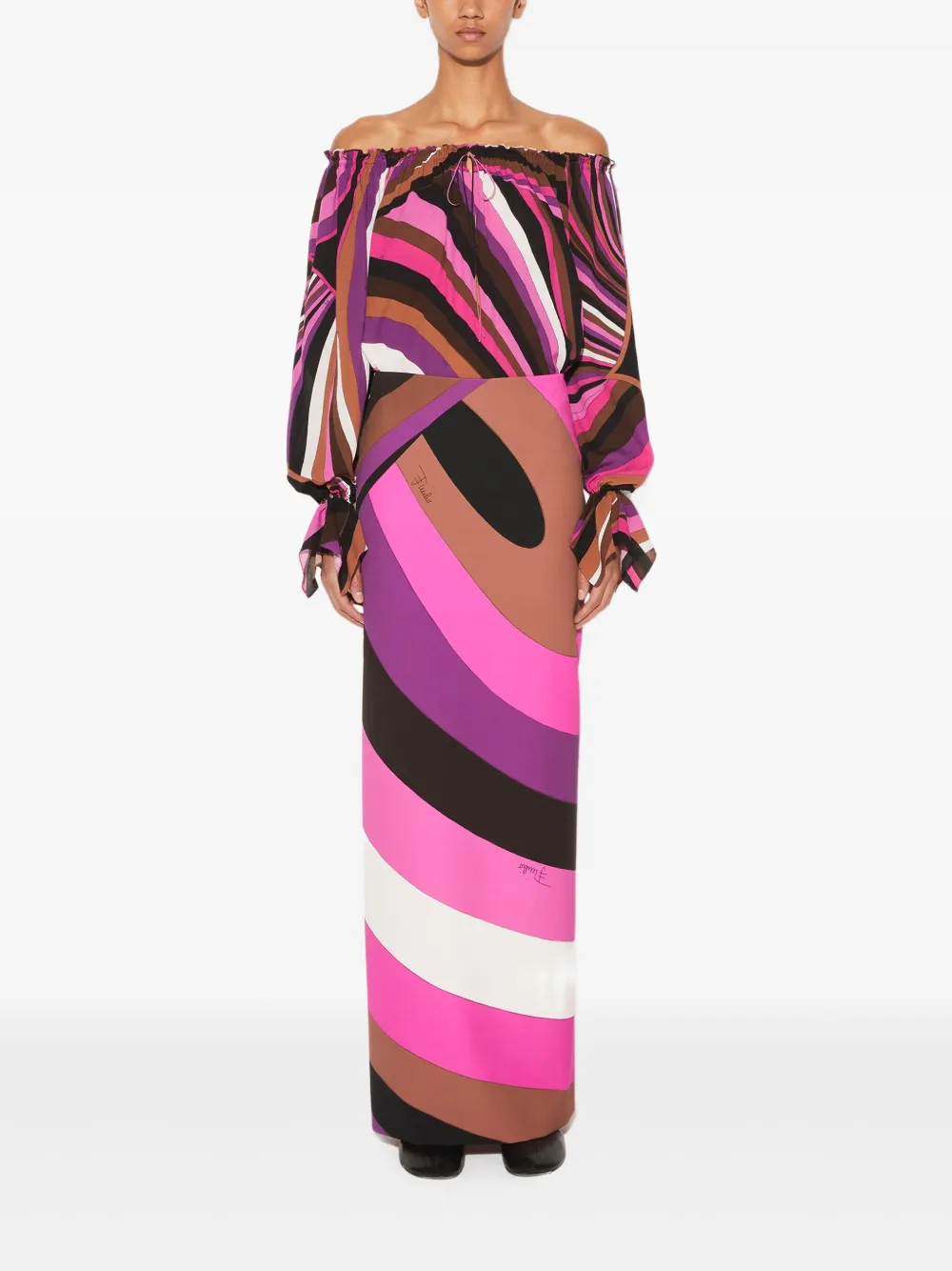 PUCCI Iride-print off-shoulder top | Blouses | Image 2