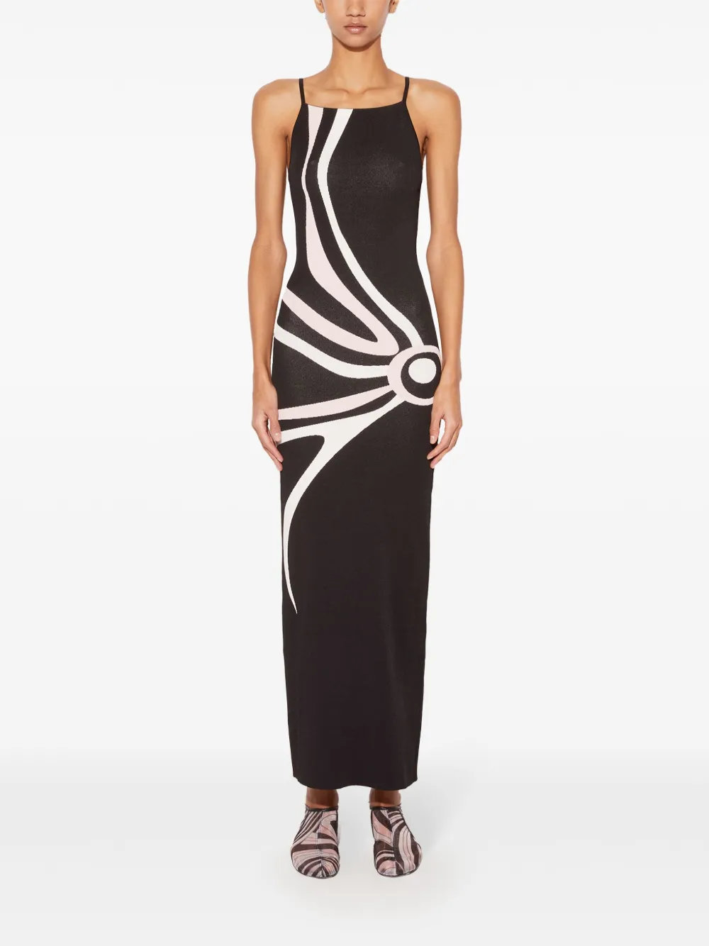 PUCCI Maxi-jurk met marmo jacquard - Zwart