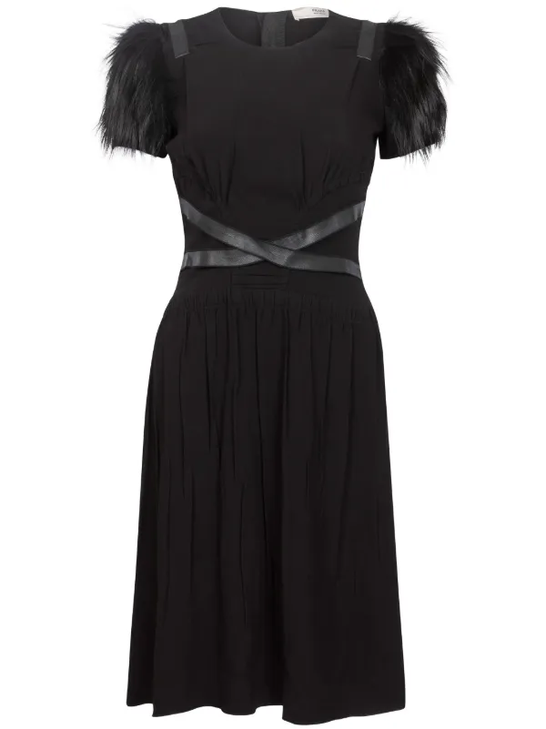 Prada Pre Owned Pleated Dress Black FARFETCH UK