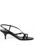 Miu Miu 55cm patent leather sandals - Black