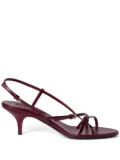 Miu Miu 55mm patent leather sandals - Red