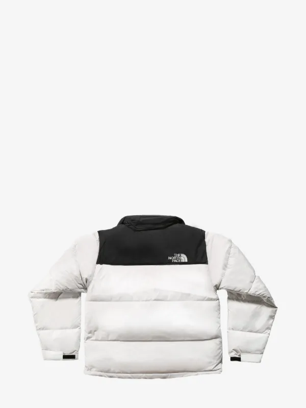Grey and white north face jacket hot sale