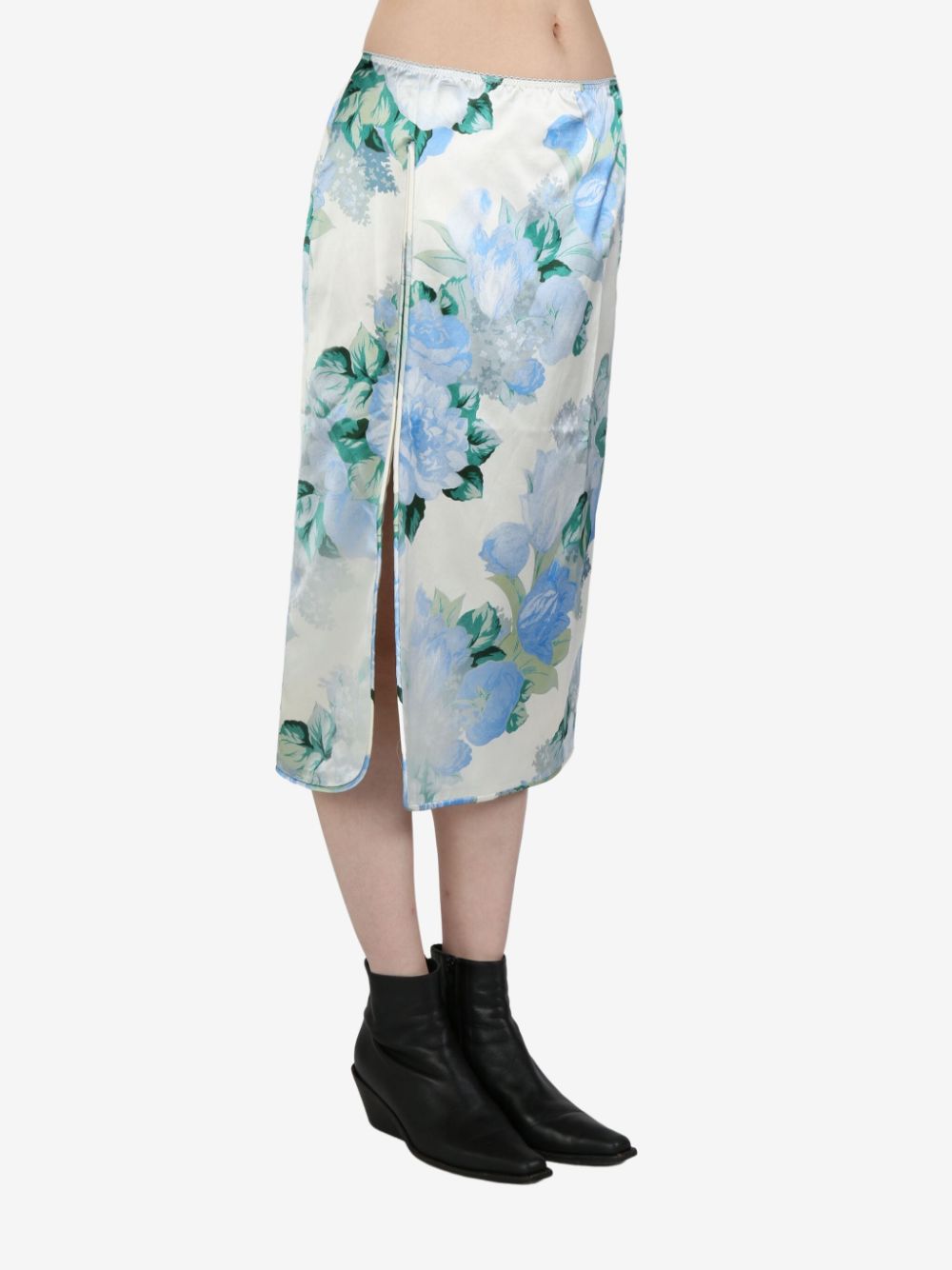 MERYLL ROGGE floral-print midi skirt - Blue