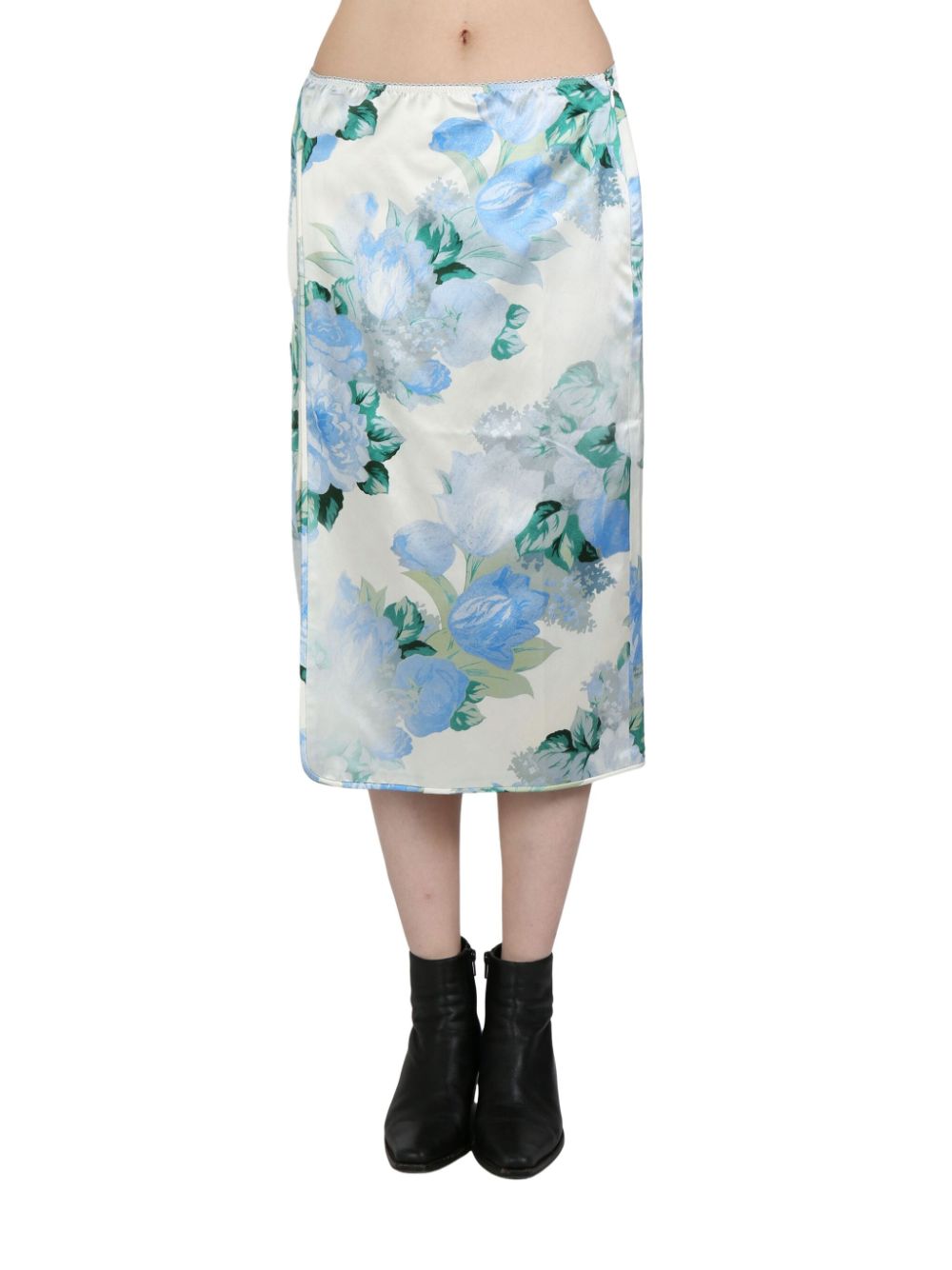 MERYLL ROGGE floral-print midi skirt - Blue