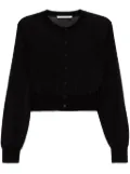 Alexander Wang embroidered logo cropped cardigan - Black