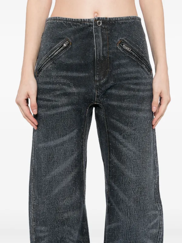 Alexander Wang ラインストーン ジーンズ | ブルー | FARFETCH JP