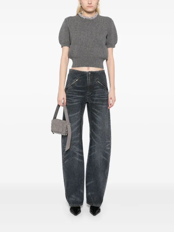 Alexander Wang ラインストーン ジーンズ | ブルー | FARFETCH JP