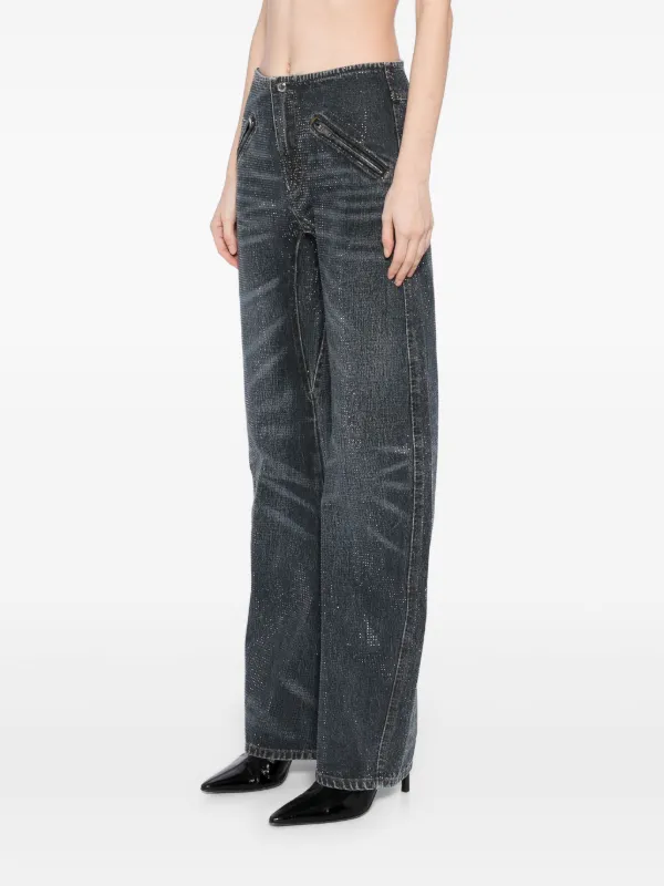 Alexander Wang ラインストーン ジーンズ | ブルー | FARFETCH JP